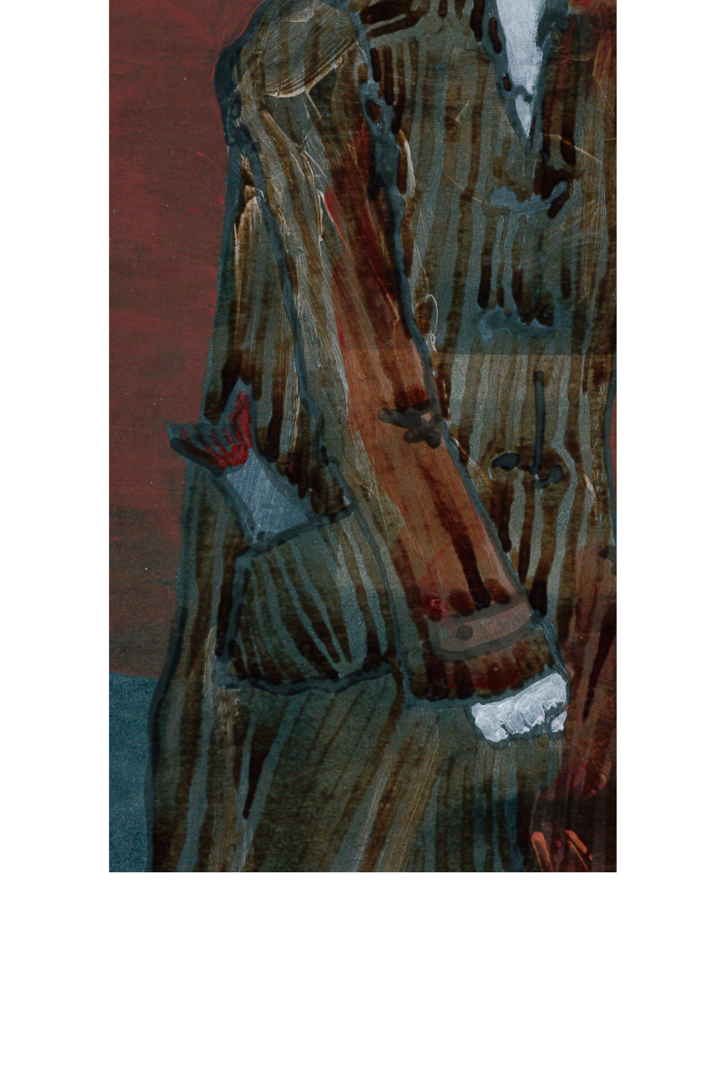 SOLVITUR AMBULANDO fragment / Išsprendžiama vaikštant. A3, ink, acrylic on cardboard